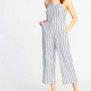Old Navy Button Linen Blend Jumpsuit Women's Sz S